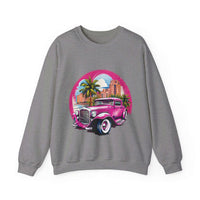 Thumbnail for Pink Hot Rod Crewneck Sweatshirt for a Stylish Wardrobe Upgrade