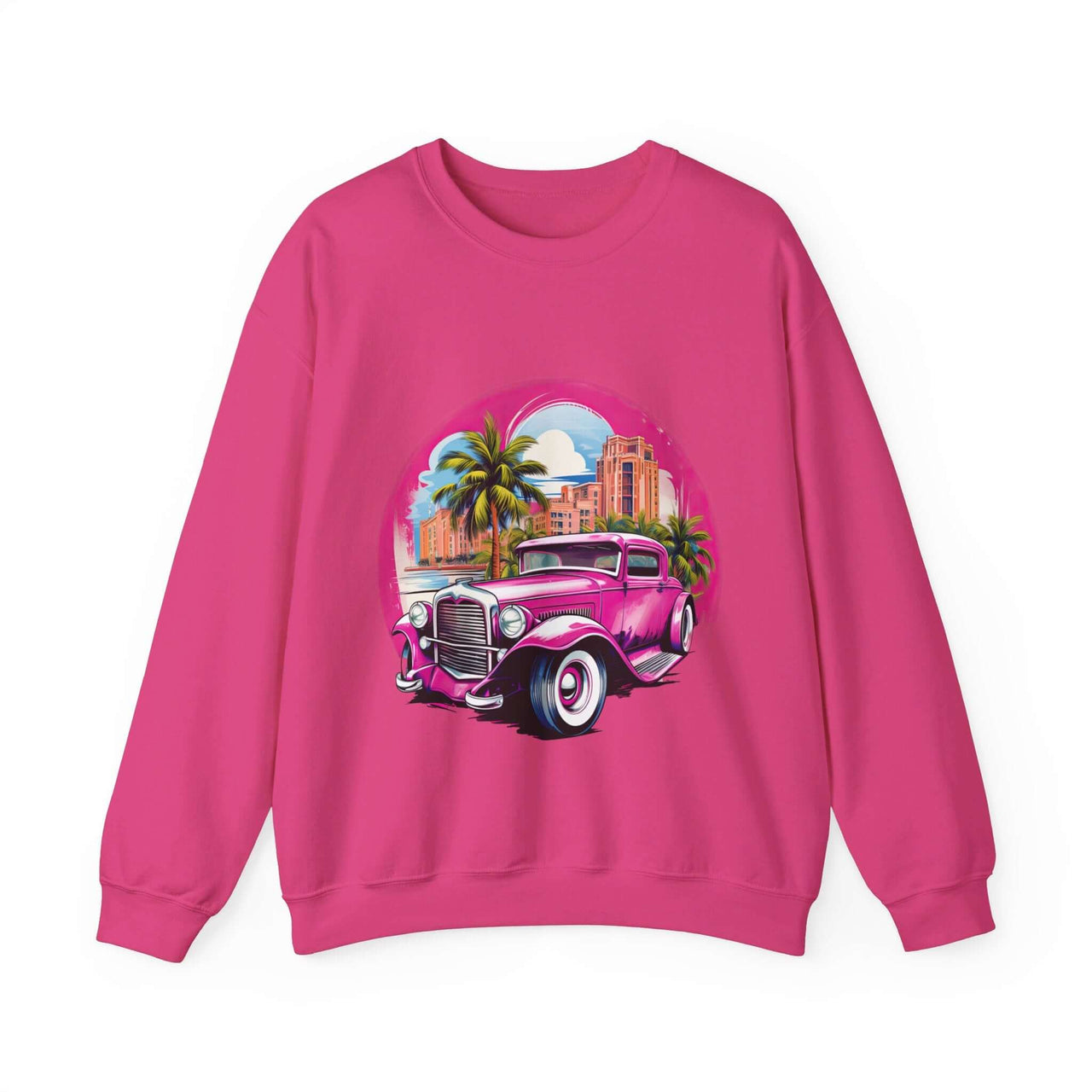 Pink Hot Rod Crewneck Sweatshirt for a Stylish Wardrobe Upgrade