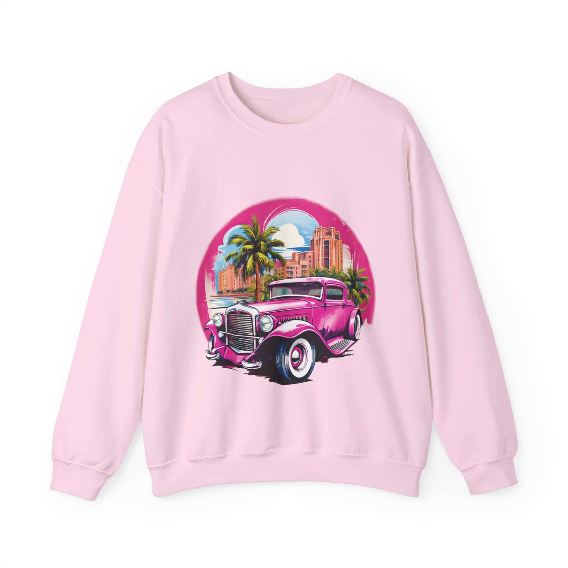 Pink Hot Rod Crewneck Sweatshirt for a Stylish Wardrobe Upgrade