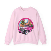 Thumbnail for Pink Hot Rod Crewneck Sweatshirt for a Stylish Wardrobe Upgrade