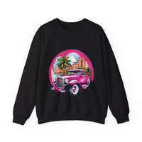 Thumbnail for Pink Hot Rod Crewneck Sweatshirt for a Stylish Wardrobe Upgrade