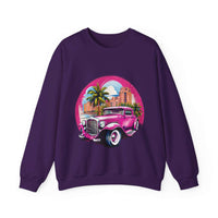 Thumbnail for Pink Hot Rod Crewneck Sweatshirt for a Stylish Wardrobe Upgrade