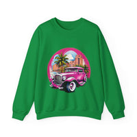 Thumbnail for Pink Hot Rod Crewneck Sweatshirt for a Stylish Wardrobe Upgrade