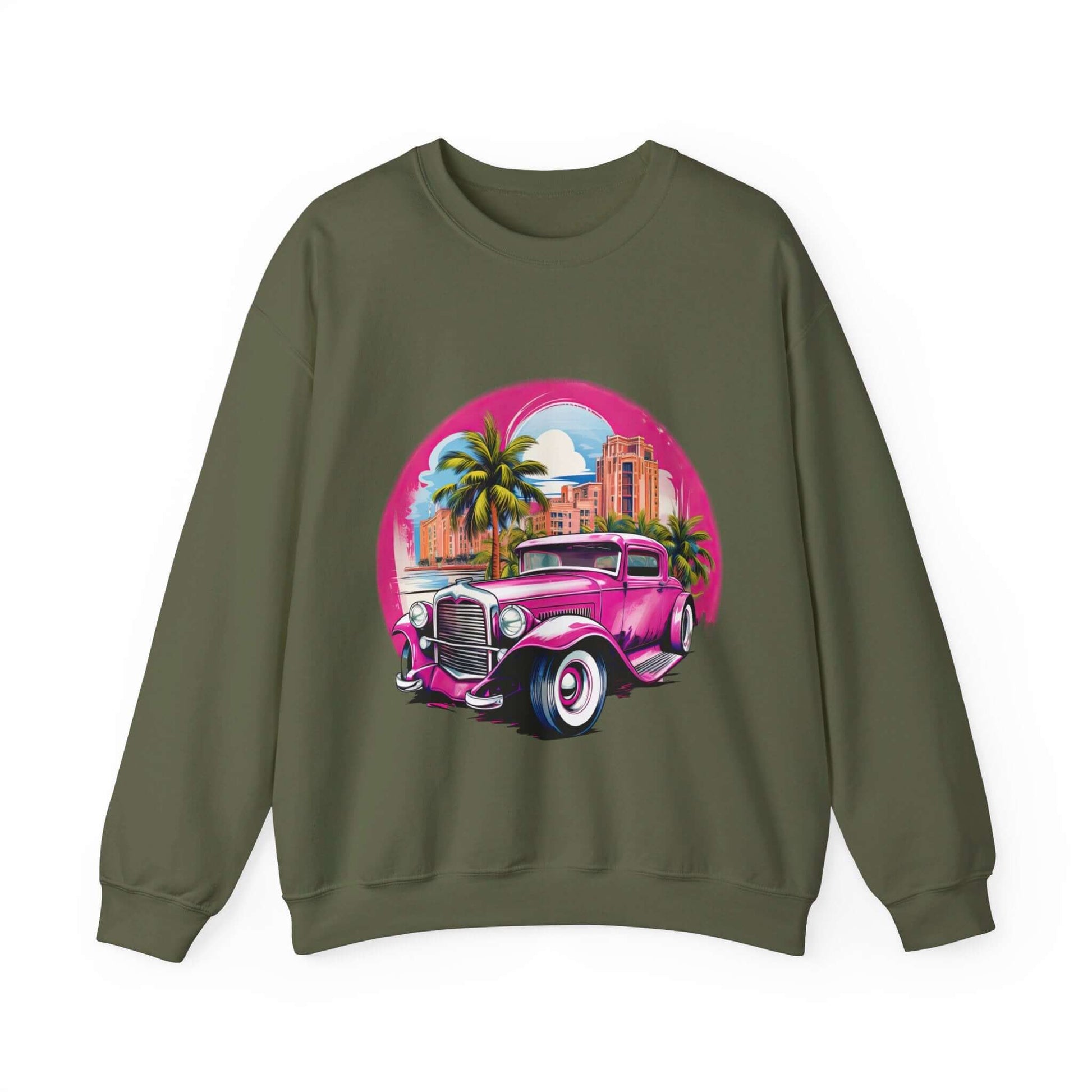 Pink Hot Rod Crewneck Sweatshirt for a Stylish Wardrobe Upgrade