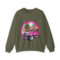 Thumbnail for Pink Hot Rod Crewneck Sweatshirt for a Stylish Wardrobe Upgrade