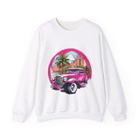 Thumbnail for Pink Hot Rod Crewneck Sweatshirt for a Stylish Wardrobe Upgrade