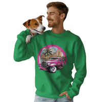 Thumbnail for Pink Hot Rod Crewneck Sweatshirt for a Stylish Wardrobe Upgrade Irish Green