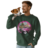 Thumbnail for Pink Hot Rod Crewneck Sweatshirt for a Stylish Wardrobe Upgrade Forest Green