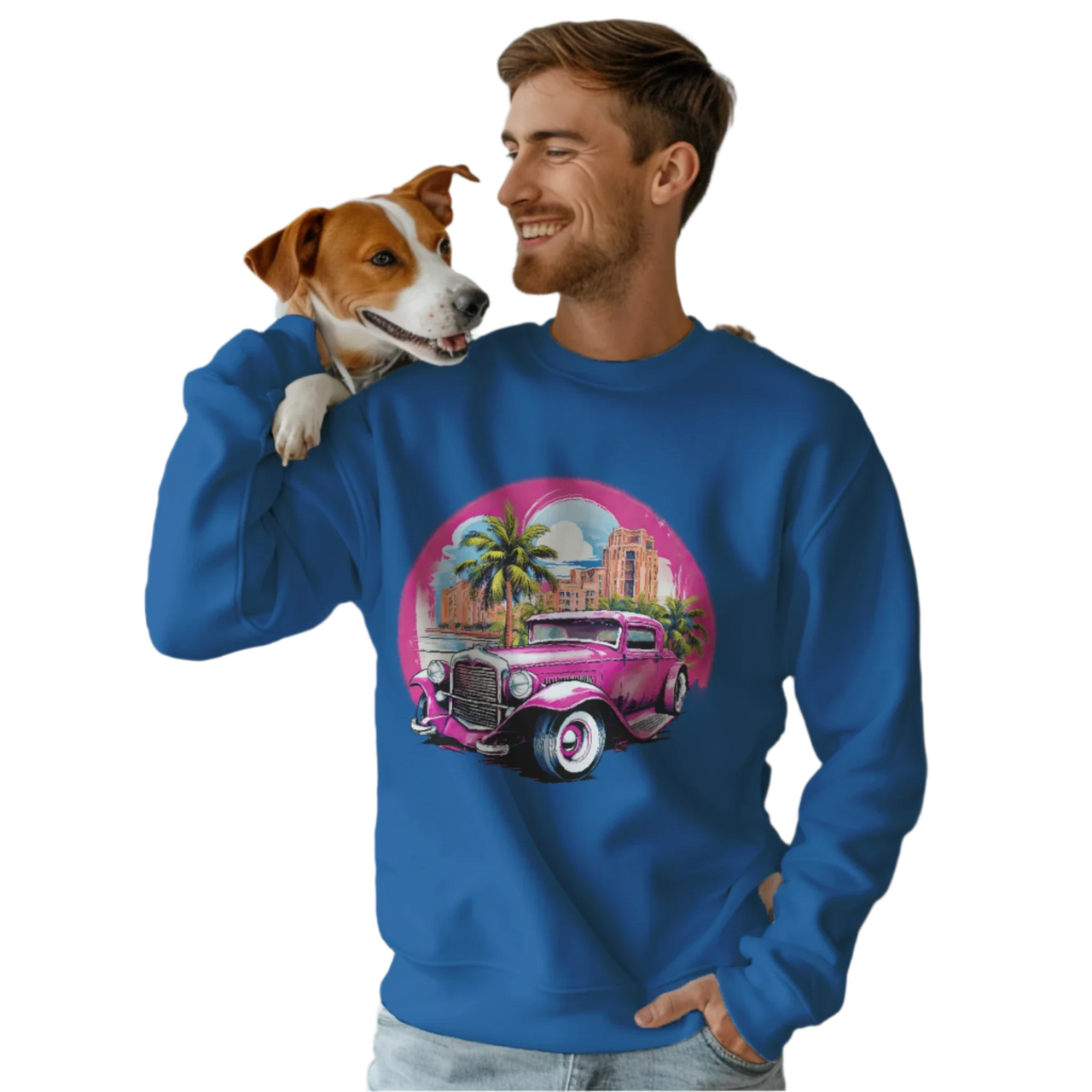 Pink Hot Rod Crewneck Sweatshirt for a Stylish Wardrobe Upgrade Royal