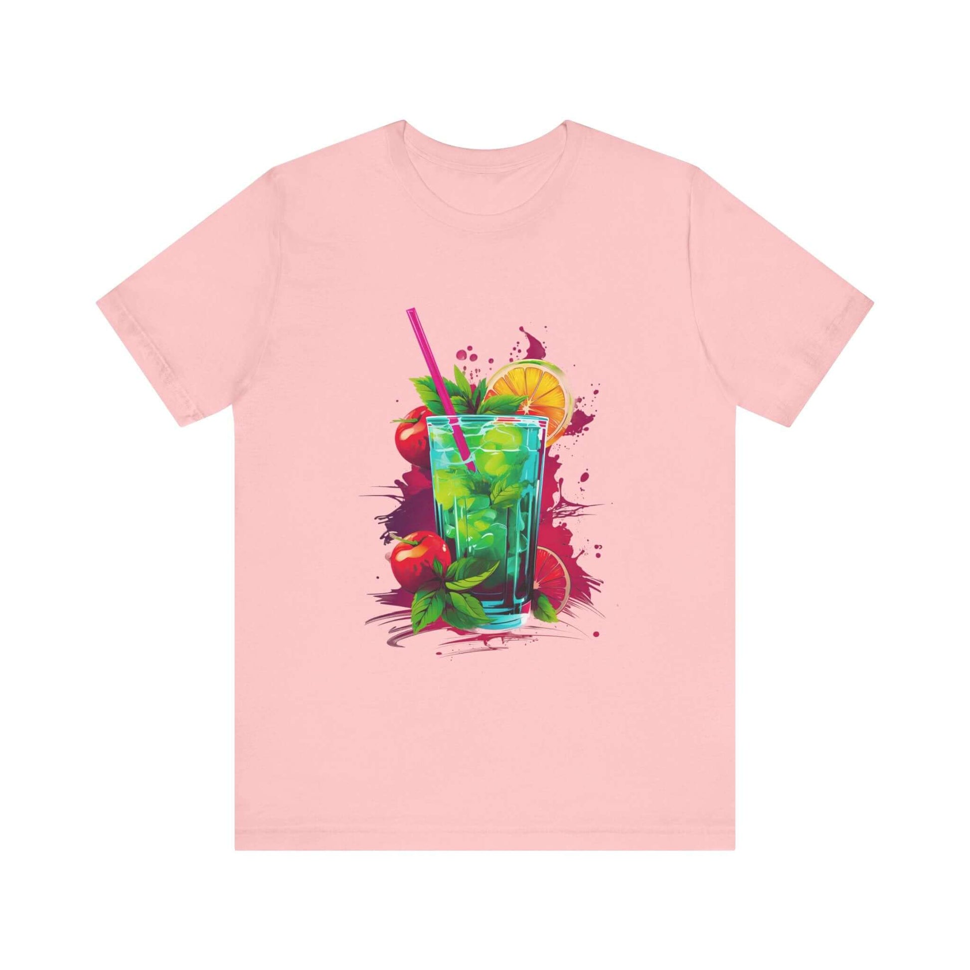 Vibrant Drink Design Refreshing T-Shirt for a Whimsical Look