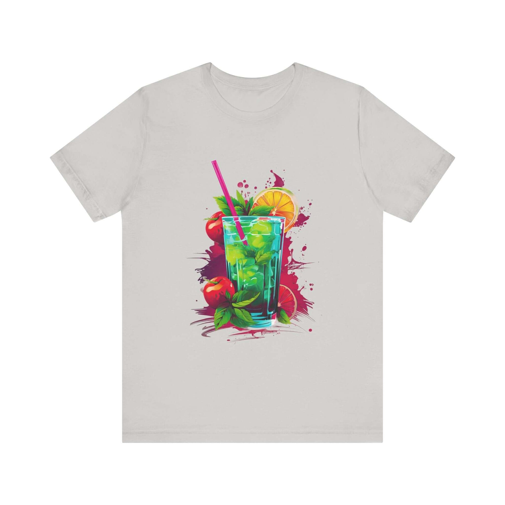 Vibrant Drink Design Refreshing T-Shirt for a Whimsical Look