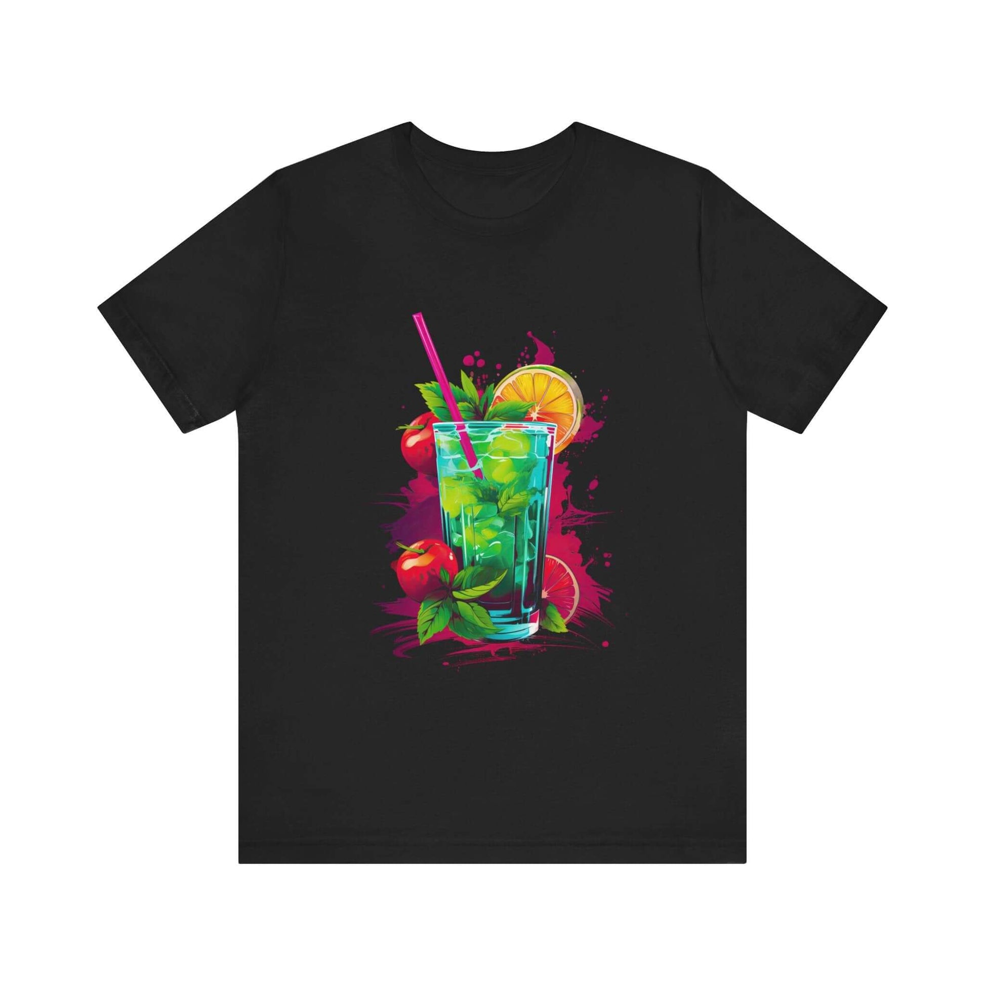 Vibrant Drink Design Refreshing T-Shirt for a Whimsical Look