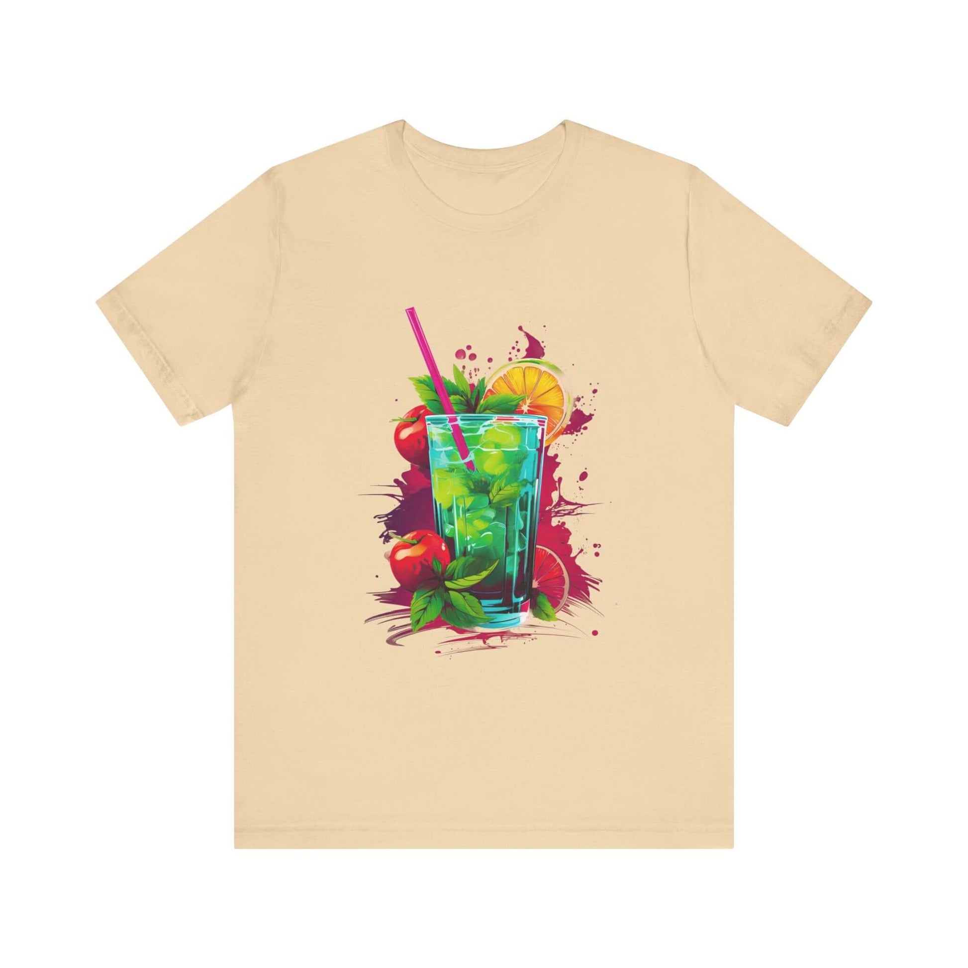 Vibrant Drink Design Refreshing T-Shirt for a Whimsical Look