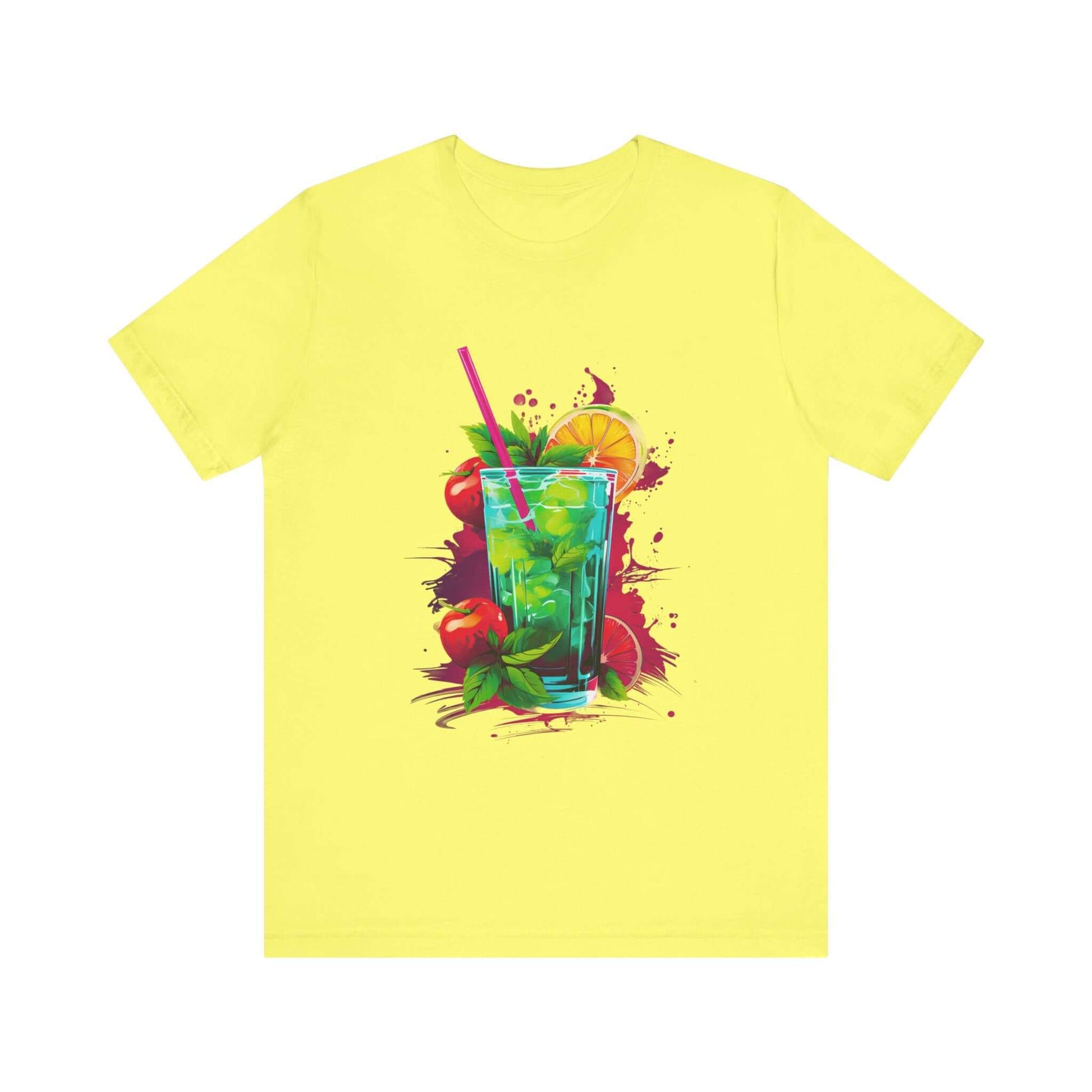 Vibrant Drink Design Refreshing T-Shirt for a Whimsical Look