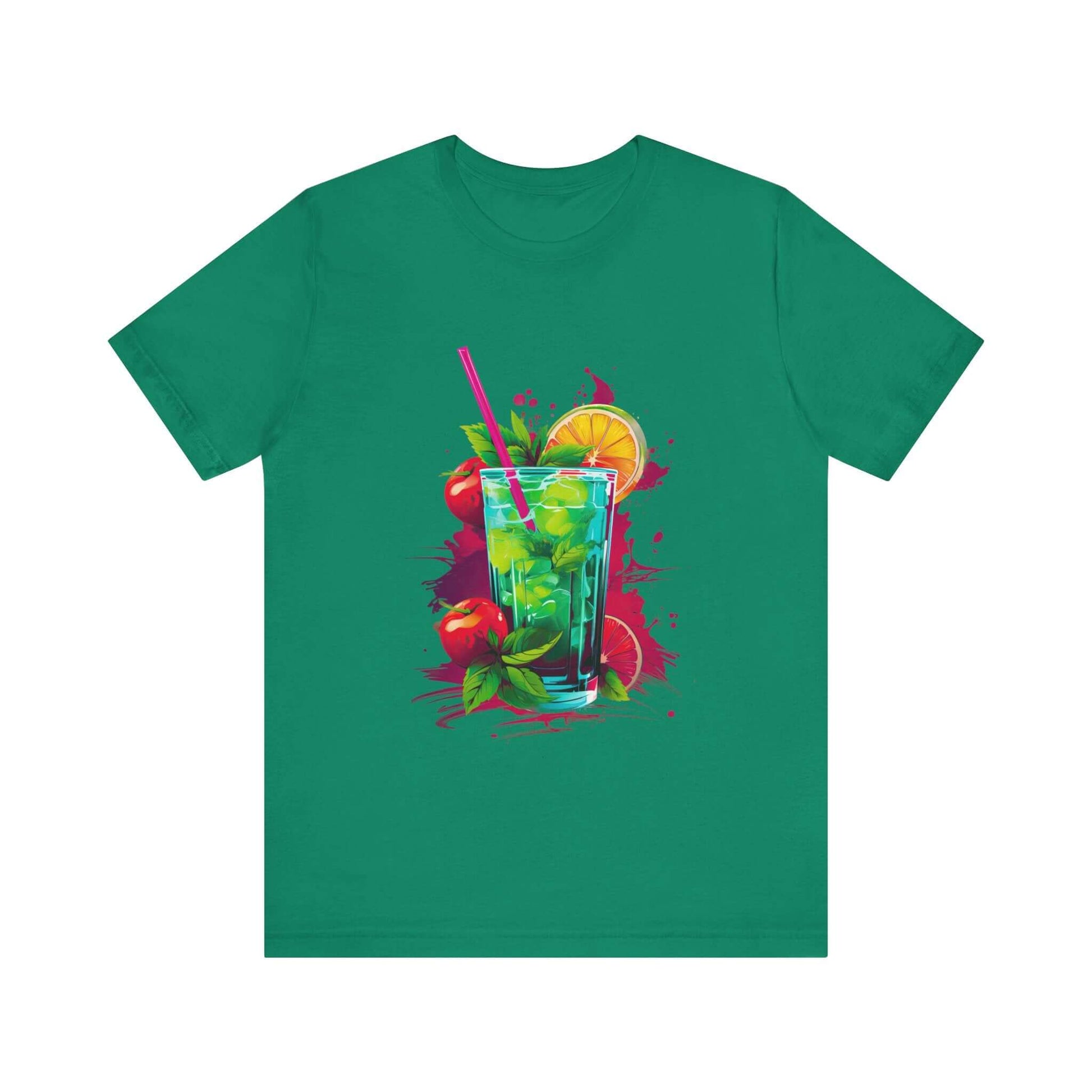 Vibrant Drink Design Refreshing T-Shirt for a Whimsical Look