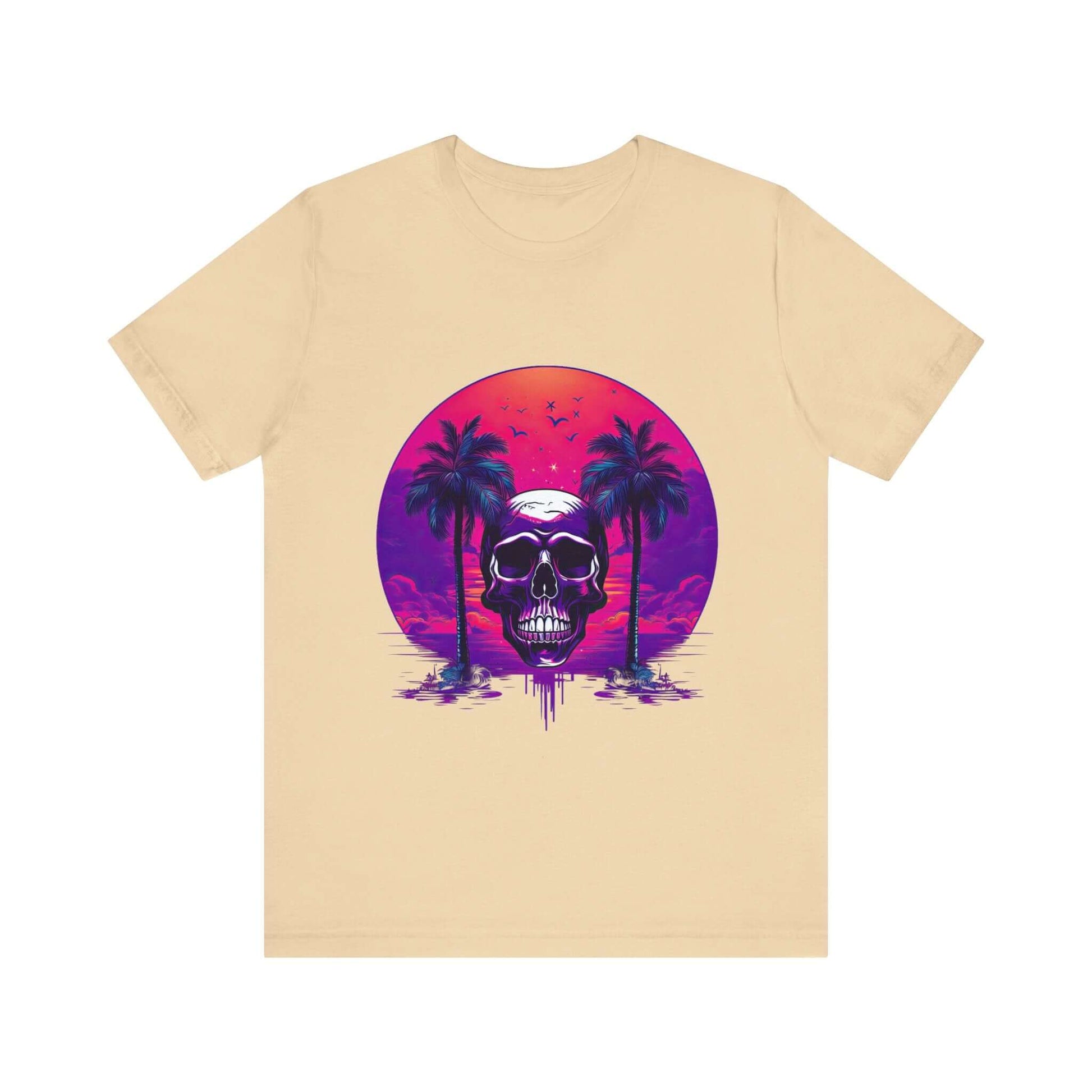 Empowering Skull Sunset T-Shirt Embracing Life and Mortality