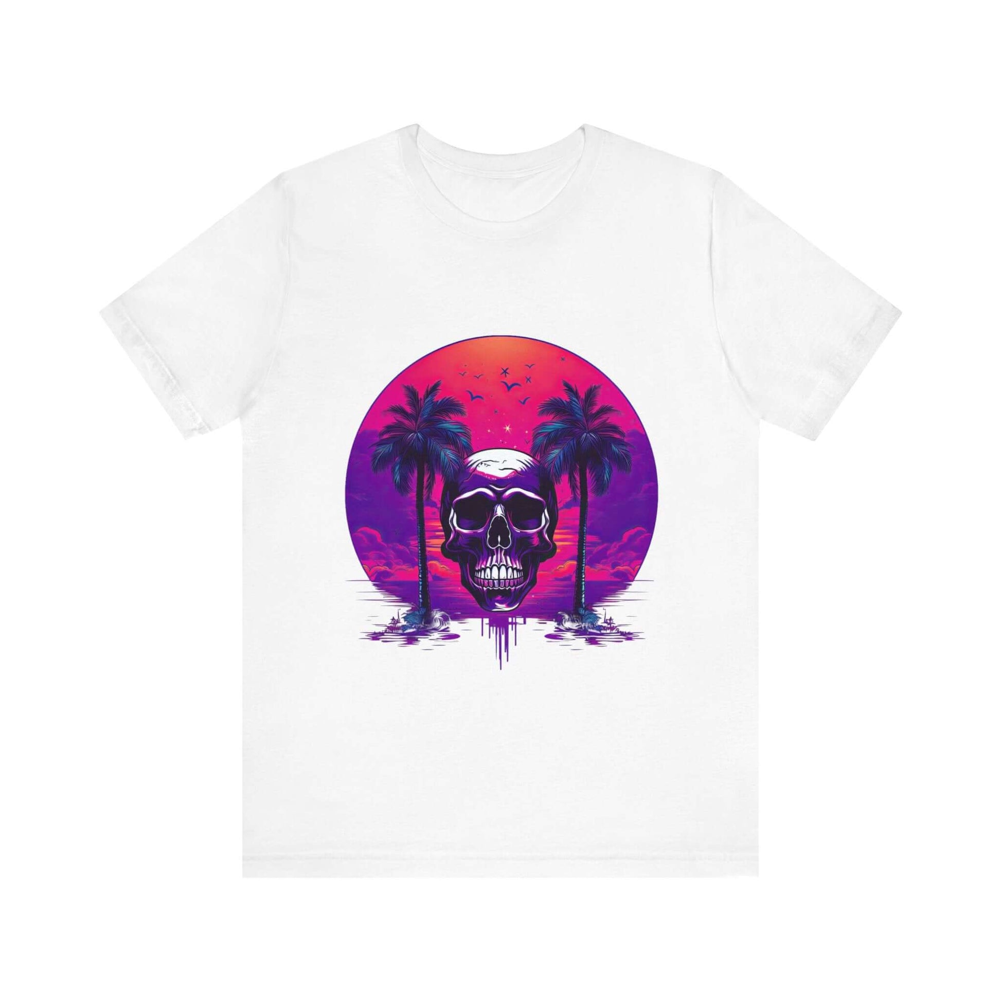 Empowering Skull Sunset T-Shirt Embracing Life and Mortality