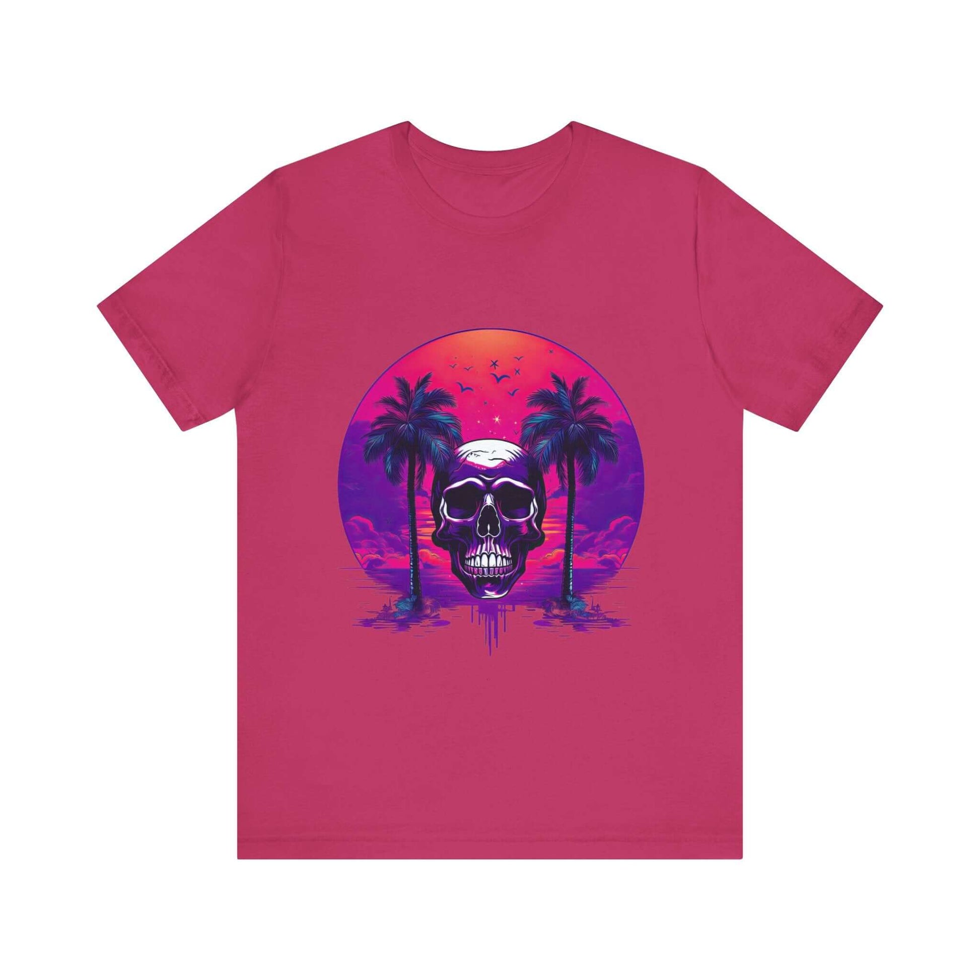 Empowering Skull Sunset T-Shirt Embracing Life and Mortality