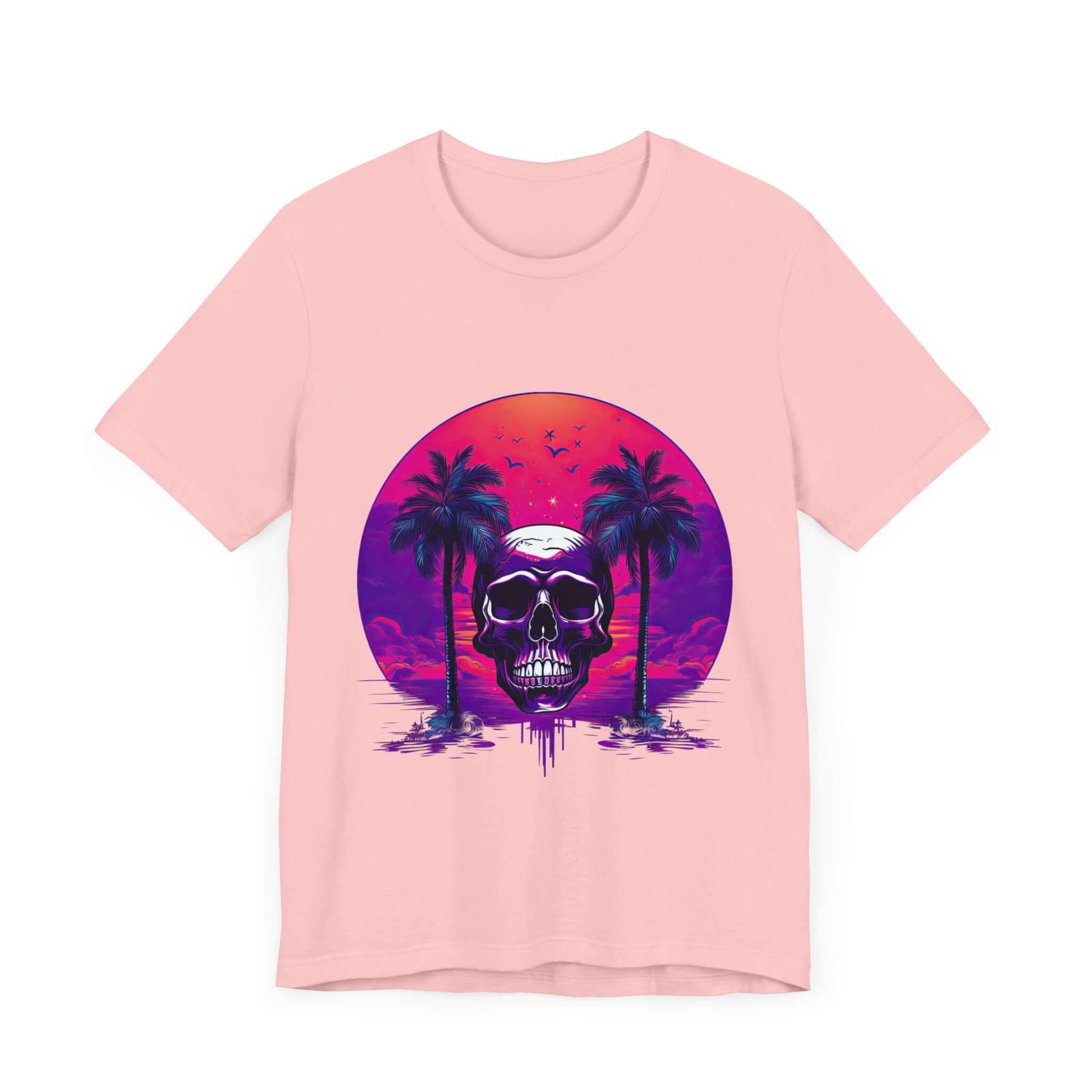 Empowering Skull Sunset T-Shirt Embracing Life and Mortality