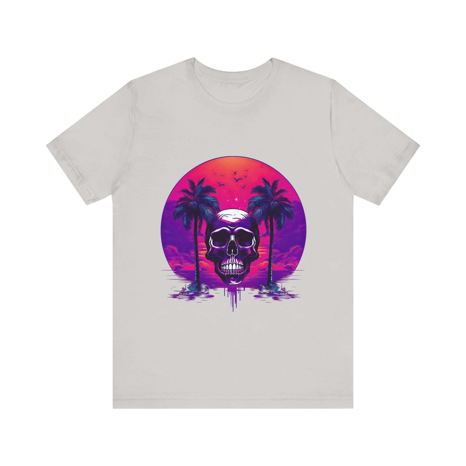 Empowering Skull Sunset T-Shirt Embracing Life and Mortality