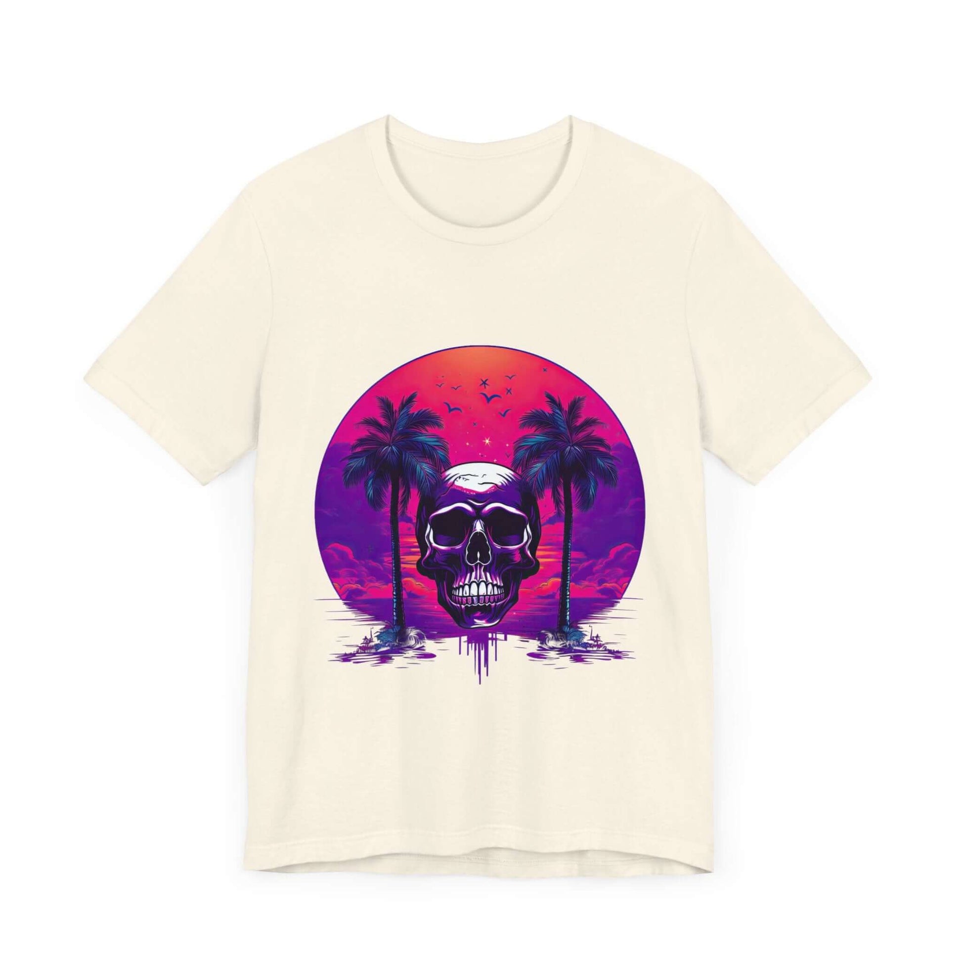 Empowering Skull Sunset T-Shirt Embracing Life and Mortality