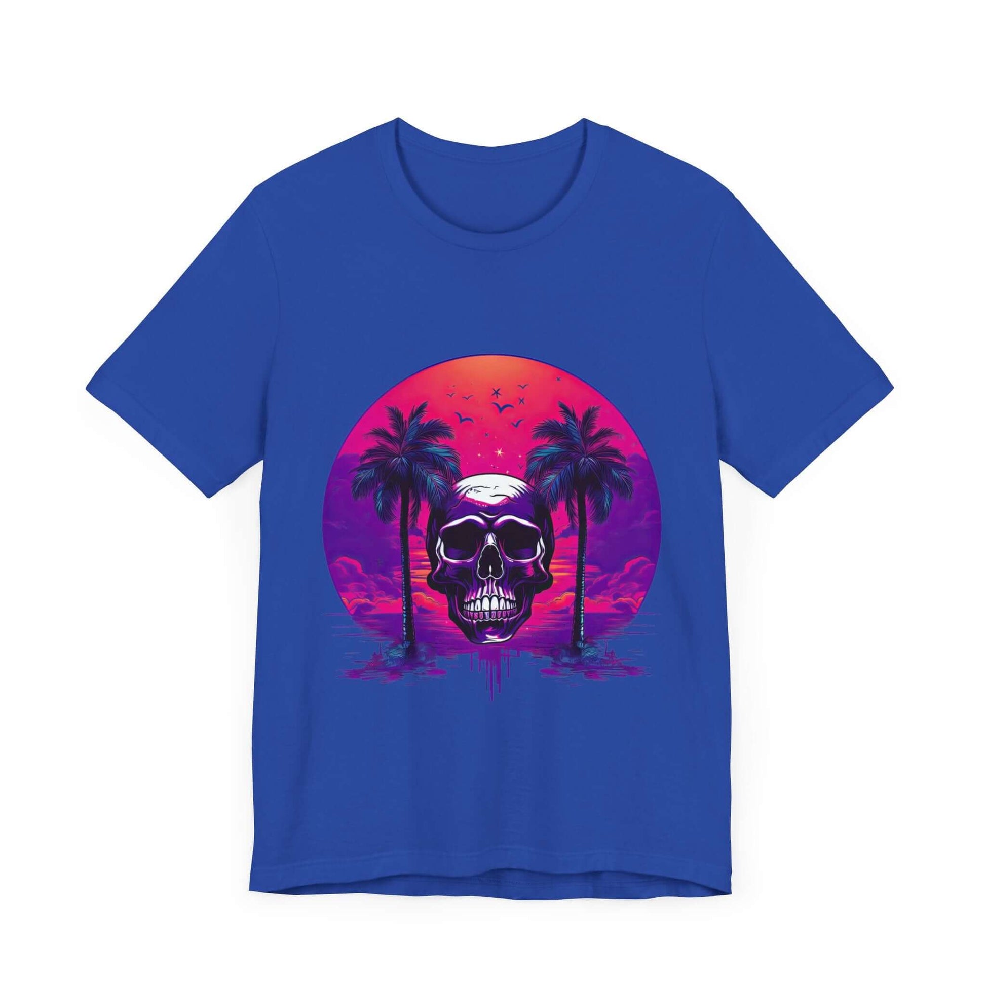 Empowering Skull Sunset T-Shirt Embracing Life and Mortality