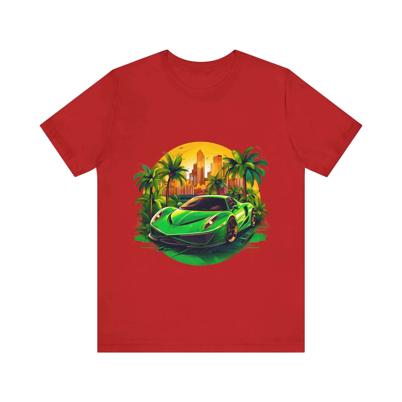 Sleek Green Sports Car T-Shirt for the Stylish Enthusiast