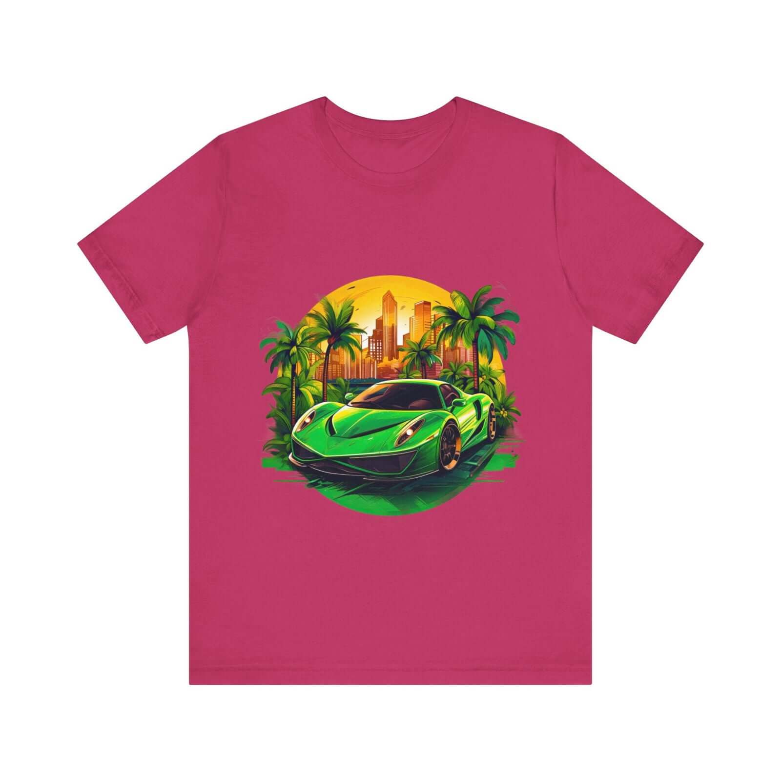 Sleek Green Sports Car T-Shirt for the Stylish Enthusiast