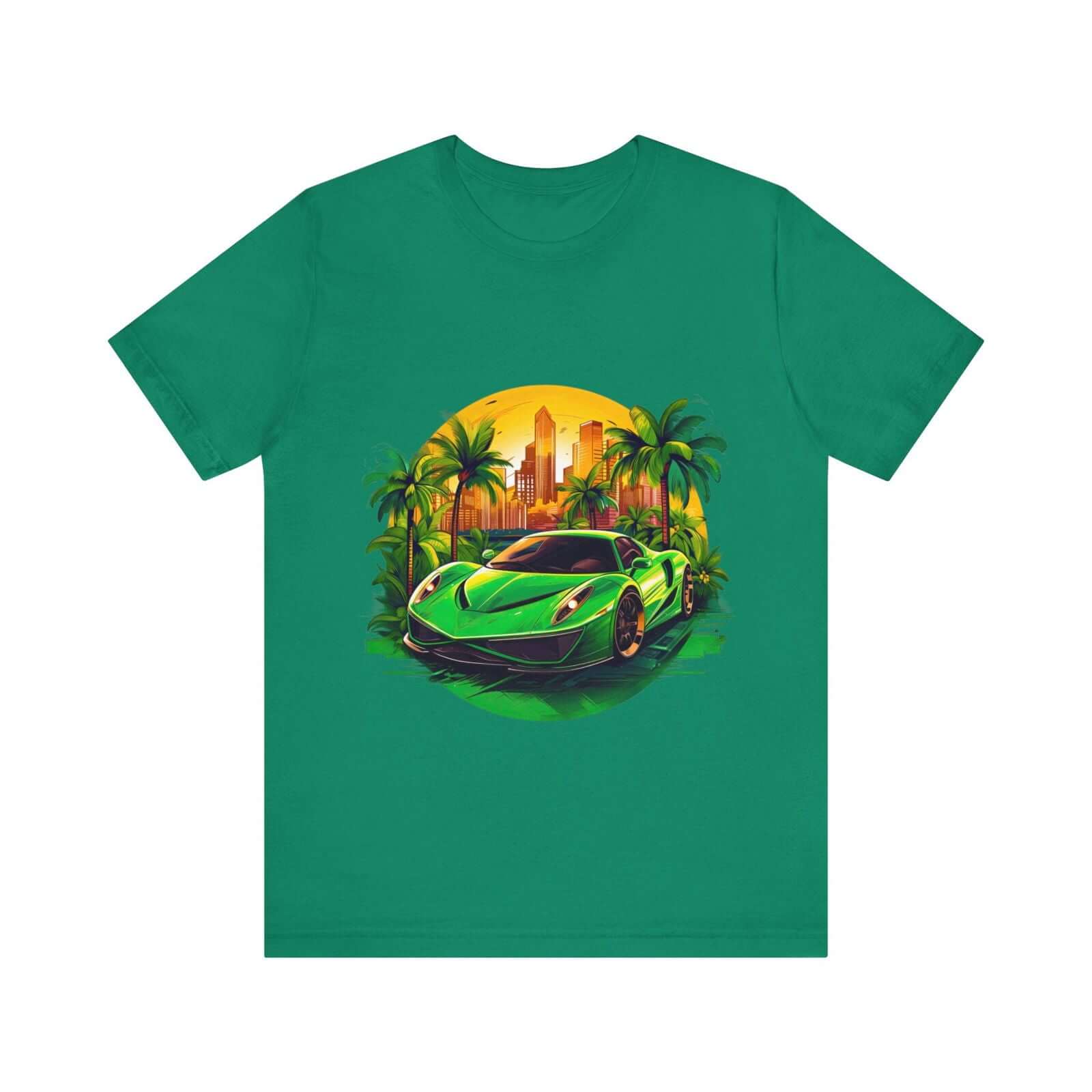 Sleek Green Sports Car T-Shirt for the Stylish Enthusiast