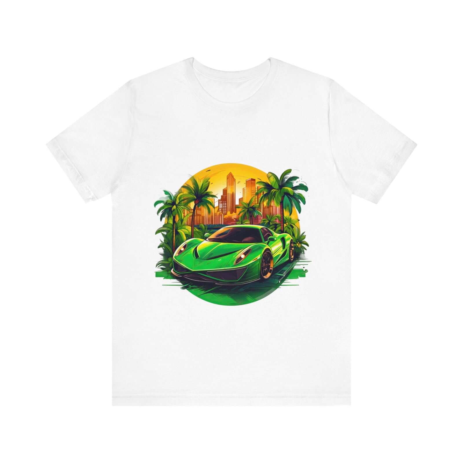 Sleek Green Sports Car T-Shirt for the Stylish Enthusiast