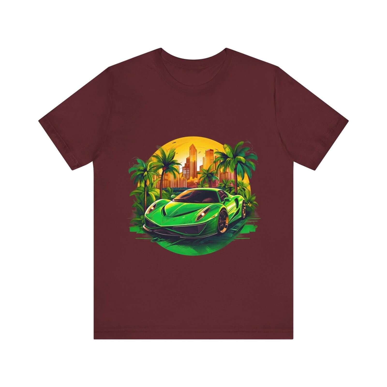 Sleek Green Sports Car T-Shirt for the Stylish Enthusiast