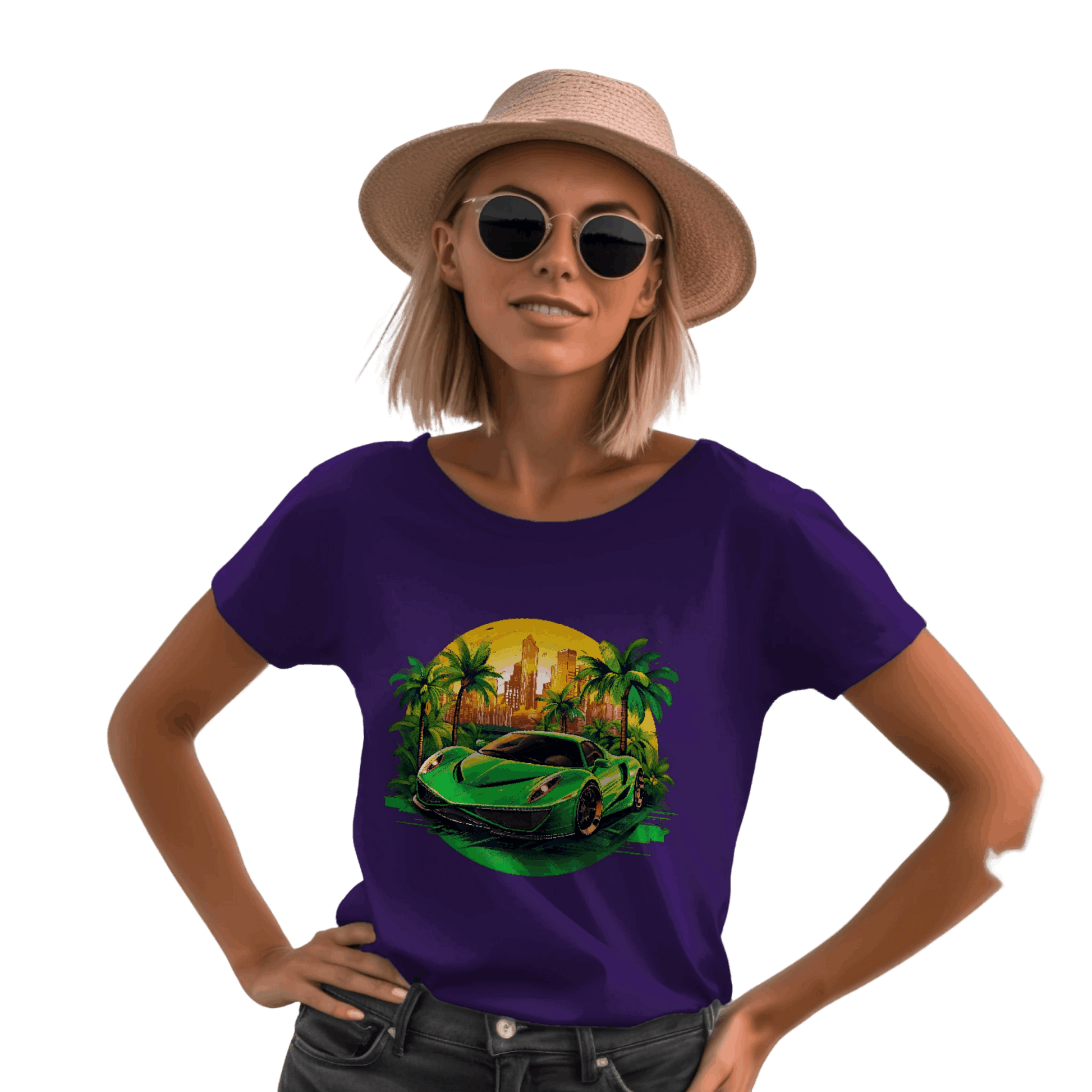 Sleek Green Sports Car T-Shirt for the Stylish Enthusiast