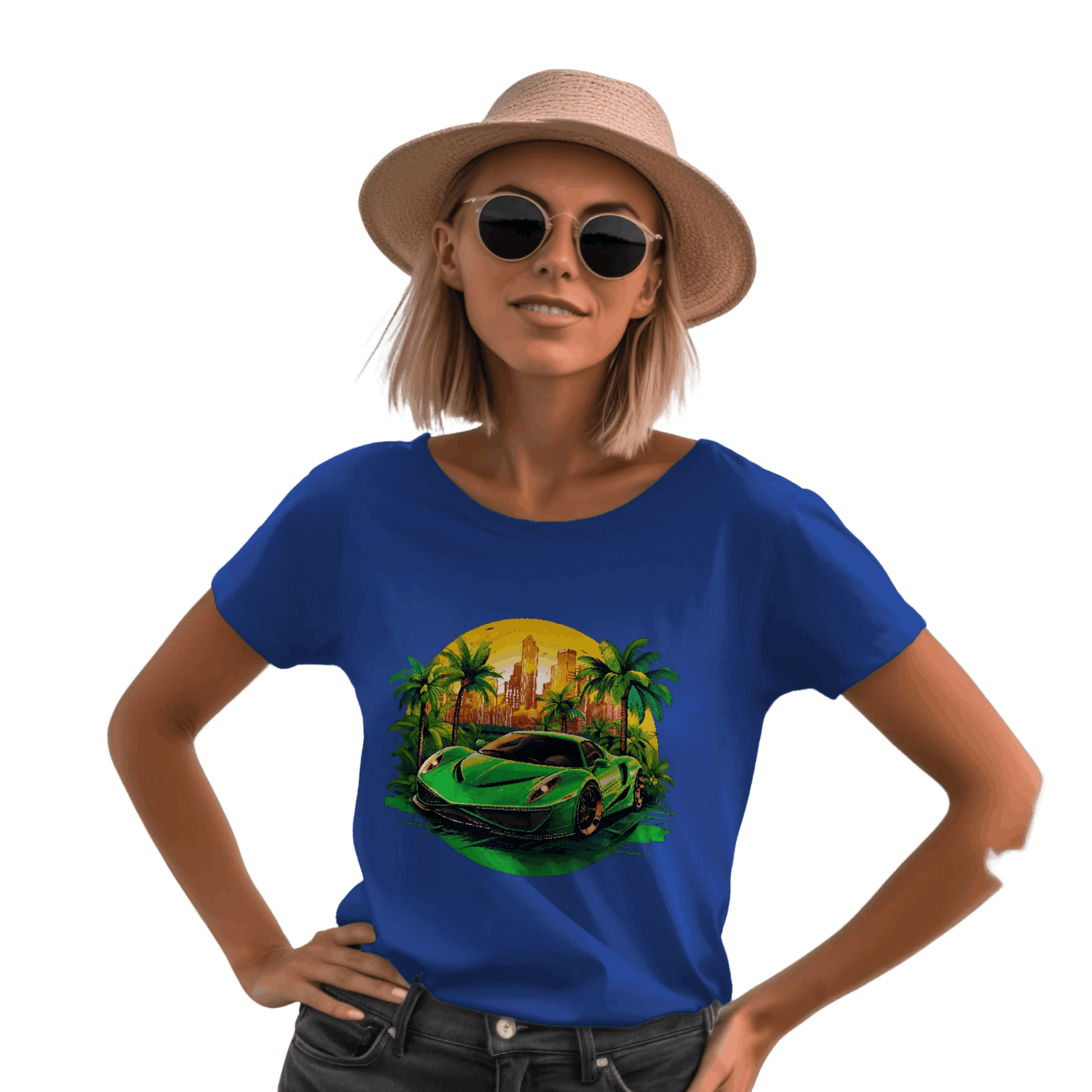 Sleek Green Sports Car T-Shirt for the Stylish Enthusiast