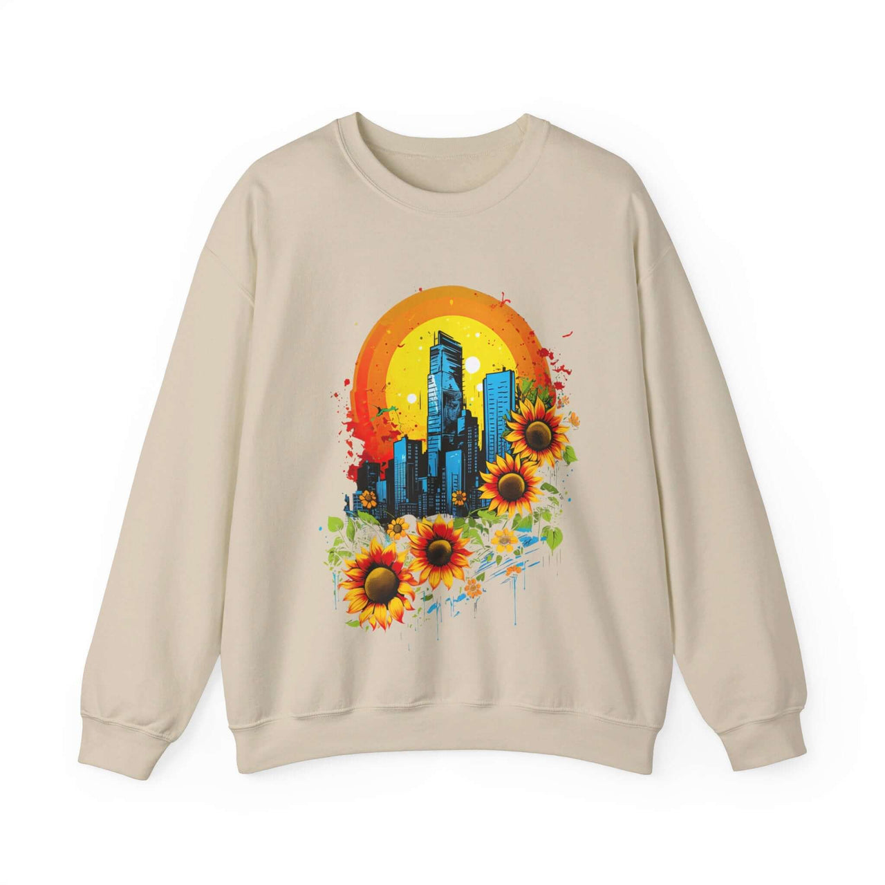 Sunflower City Sweatshirt: Embrace Urban Serenity and Energy