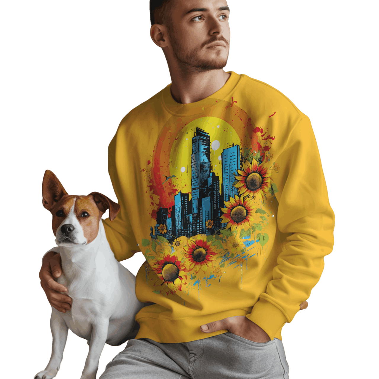 Sunflower City Sweatshirt: Embrace Urban Serenity and Energy