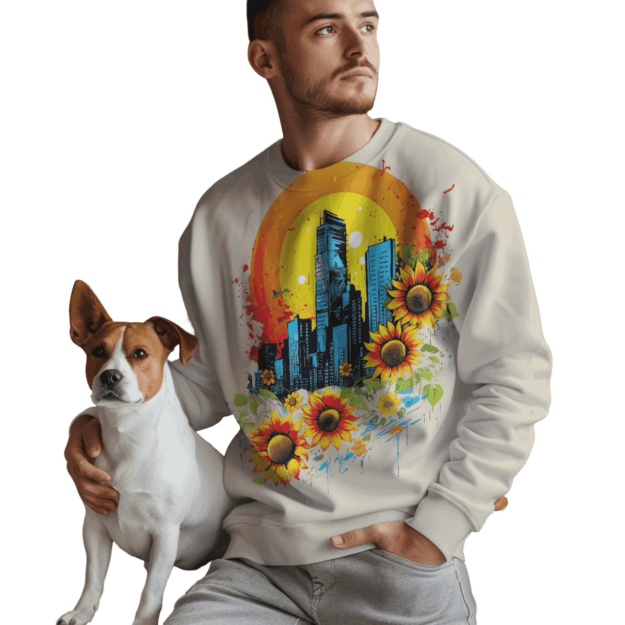 Sunflower City Sweatshirt: Embrace Urban Serenity and Energy