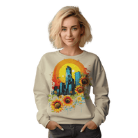 Thumbnail for Sunflower City Sweatshirt: Embrace Urban Serenity and Energy Sand