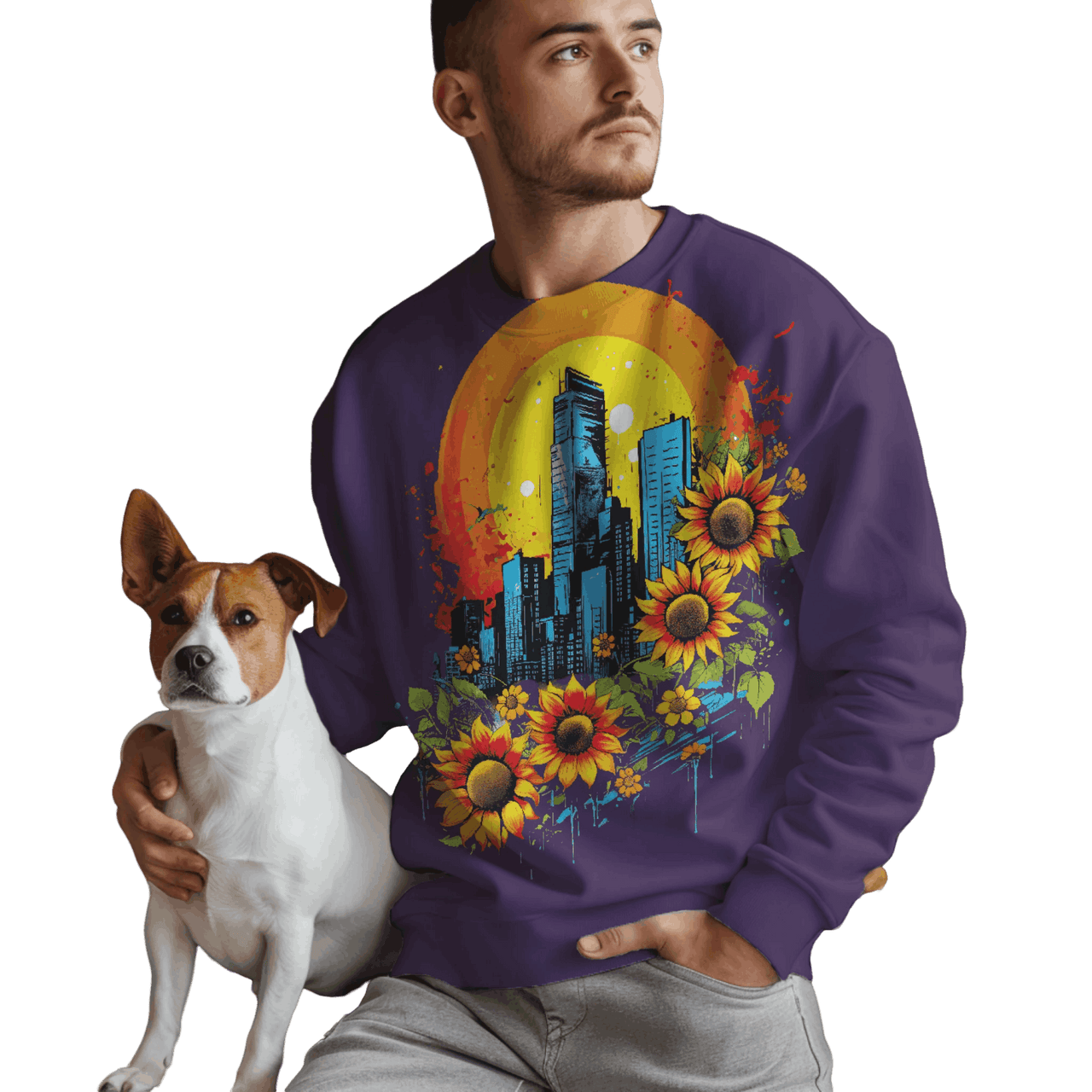 Sunflower City Sweatshirt: Embrace Urban Serenity and Energy