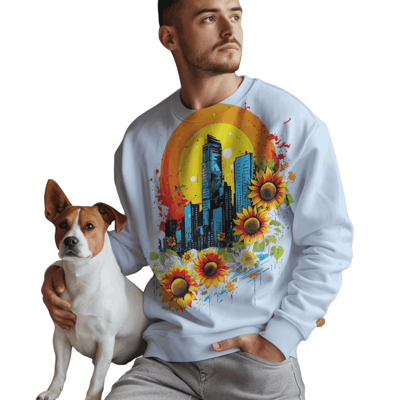 Sunflower City Sweatshirt: Embrace Urban Serenity and Energy