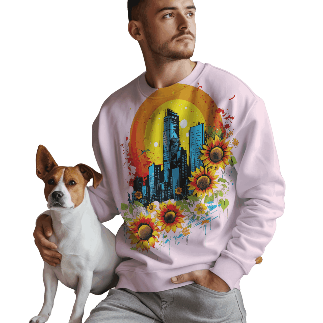 Sunflower City Sweatshirt: Embrace Urban Serenity and Energy