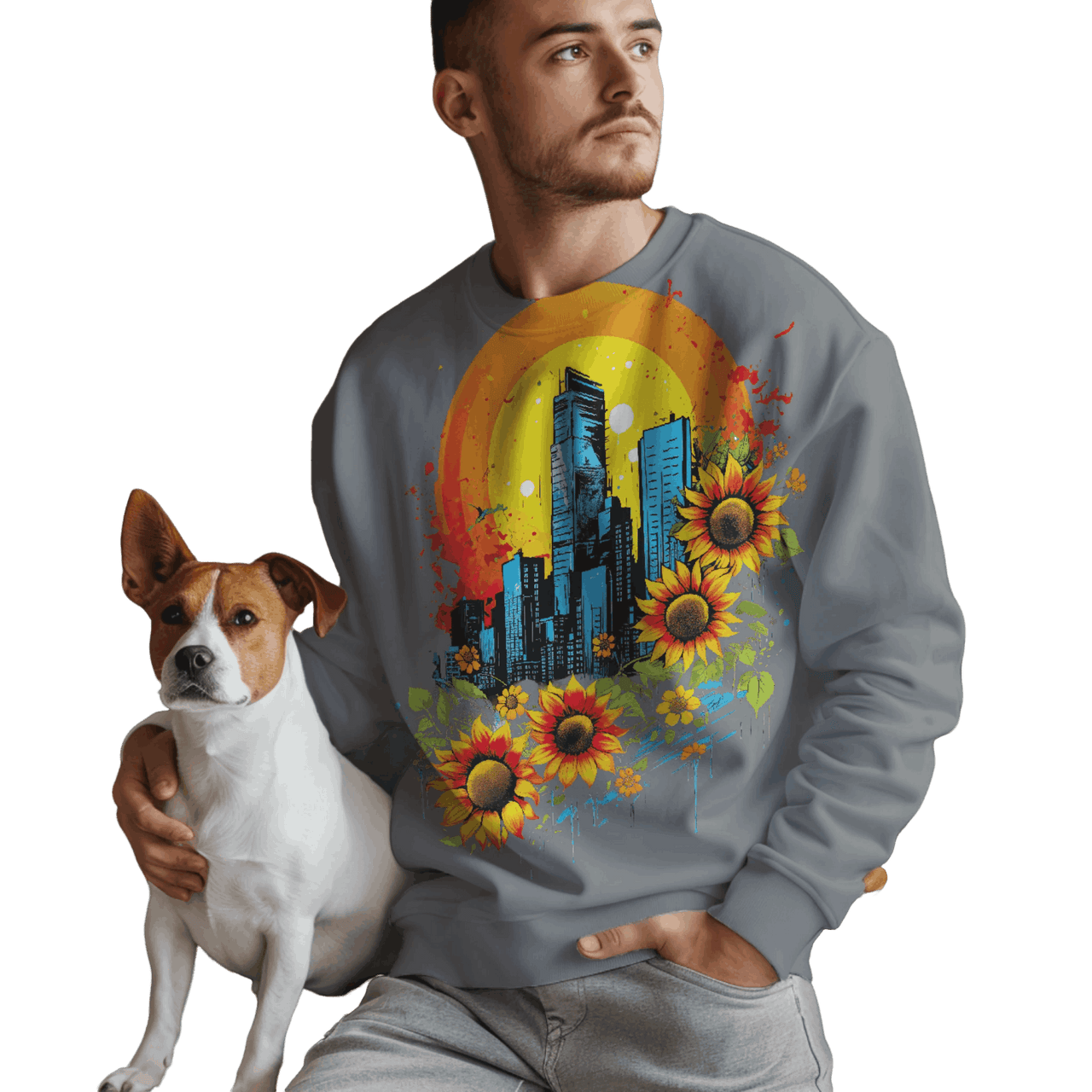 Sunflower City Sweatshirt: Embrace Urban Serenity and Energy