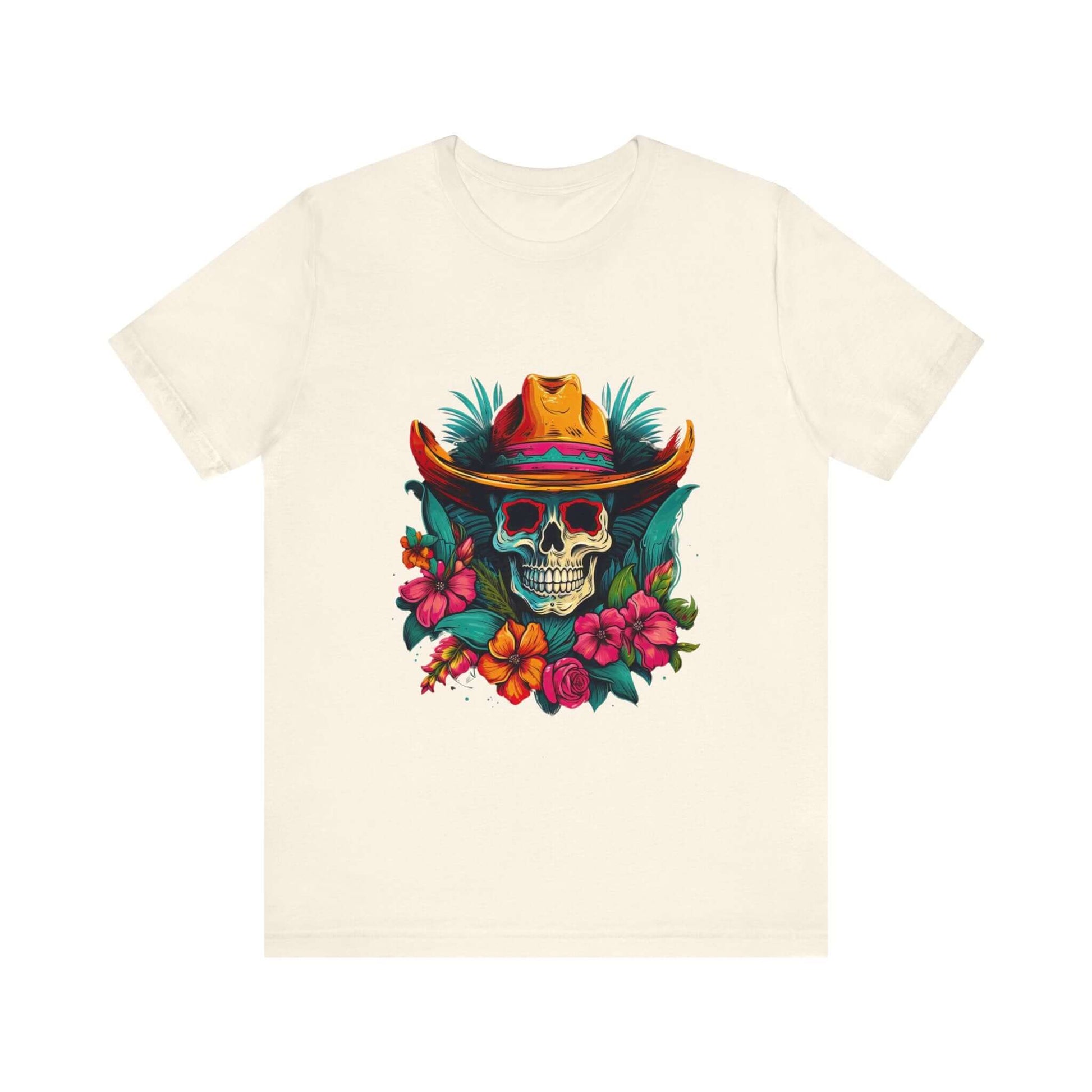 Tropical Cowboy Skull T-Shirt for Bold Style and Unique Statements