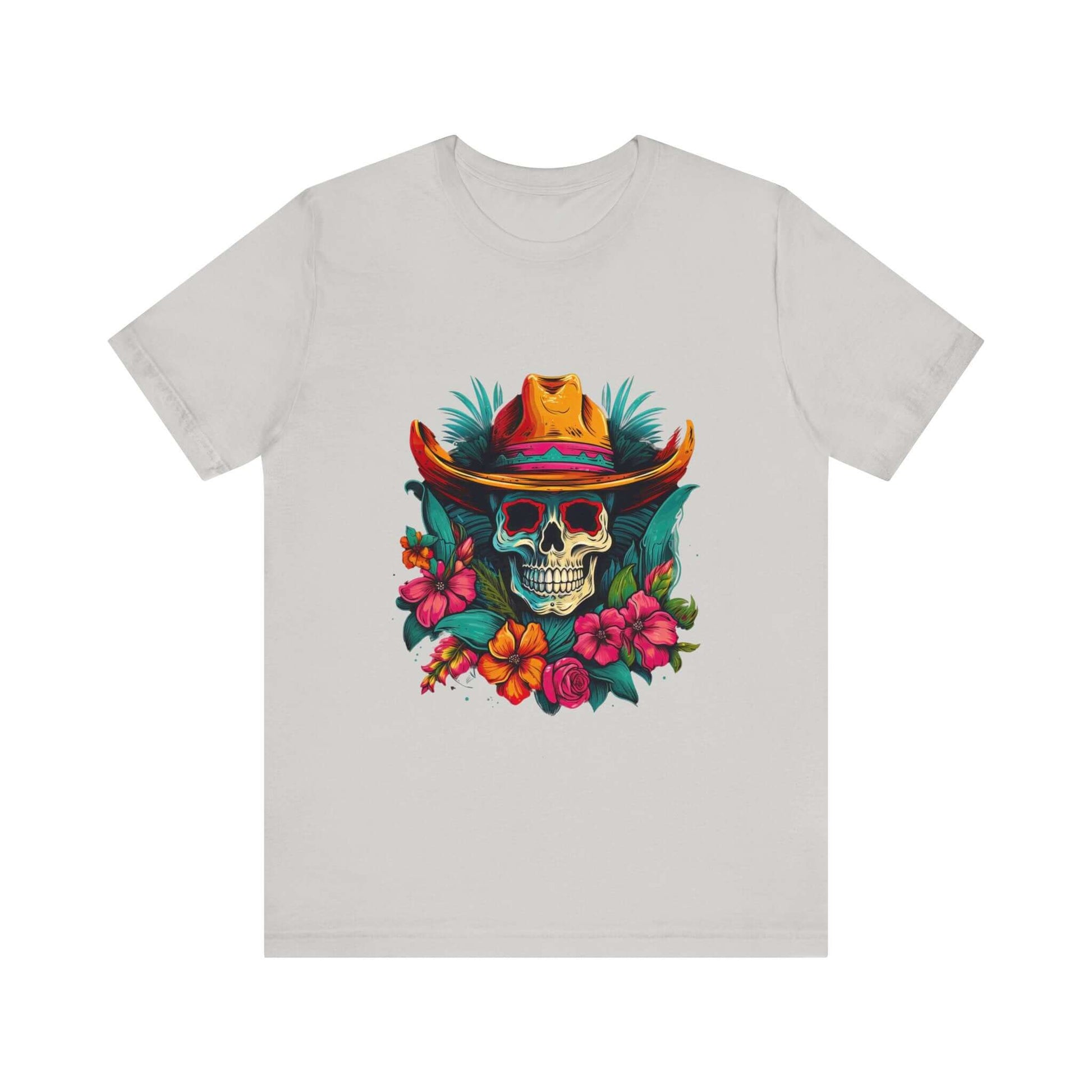 Tropical Cowboy Skull T-Shirt for Bold Style and Unique Statements