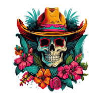 Thumbnail for Tropical Cowboy Skull T-Shirt for Bold Style and Unique Statements