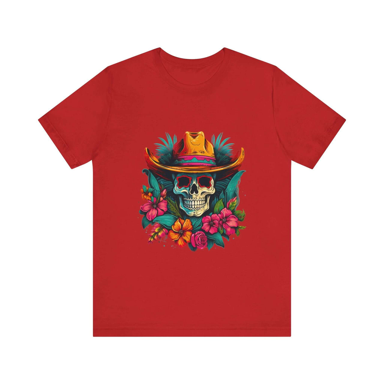 Tropical Cowboy Skull T-Shirt for Bold Style and Unique Statements