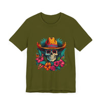 Thumbnail for Tropical Cowboy Skull T-Shirt for Bold Style and Unique Statements