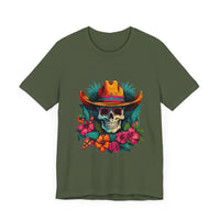 Thumbnail for Tropical Cowboy Skull T-Shirt for Bold Style and Unique Statements