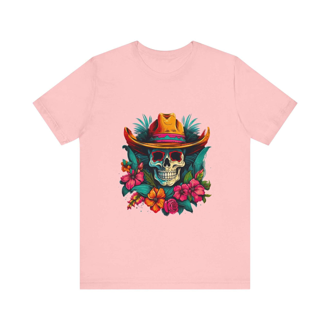 Tropical Cowboy Skull T-Shirt for Bold Style and Unique Statements