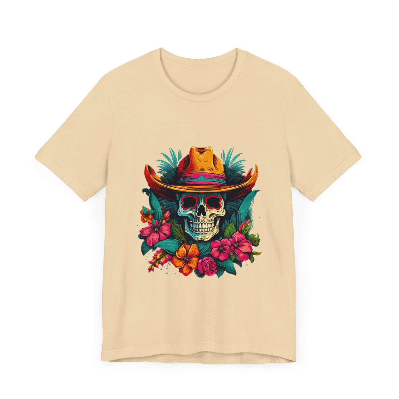 Tropical Cowboy Skull T-Shirt for Bold Style and Unique Statements