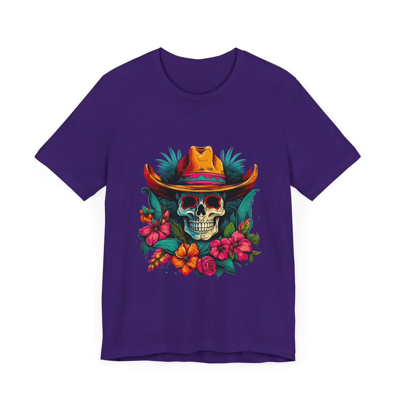 Tropical Cowboy Skull T-Shirt for Bold Style and Unique Statements